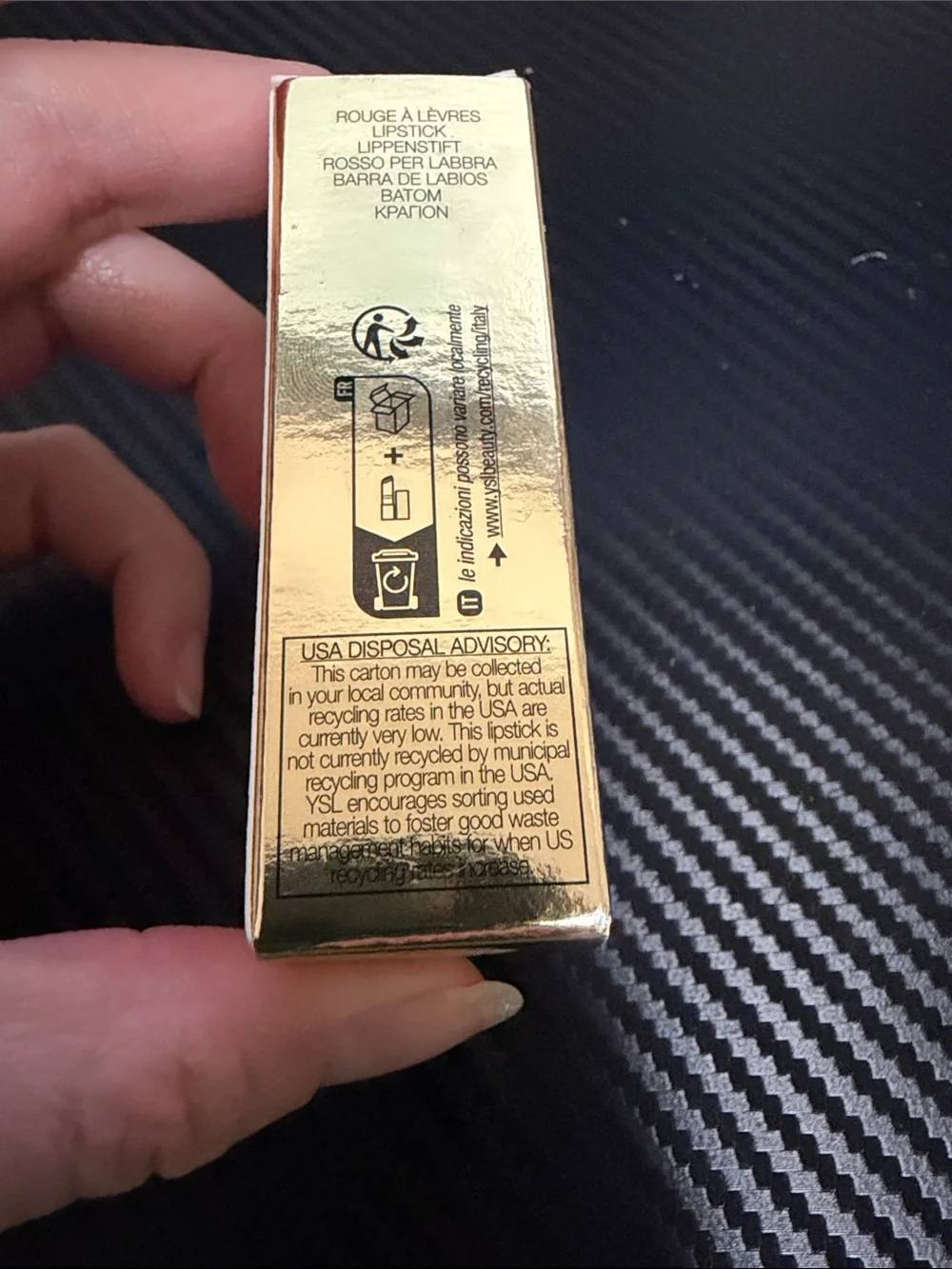 Yves Saint Laurent Gold Rouge Pur Couture Lipstick (R1971 Rouge Provocation) NI